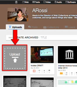Upload tile on user account page